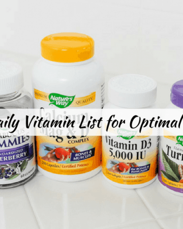 daily list of vitamin for womens health