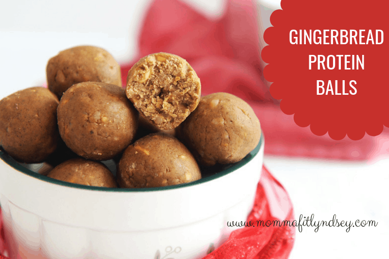 gingerbread protein balls are a quick and healthy holiday snack
