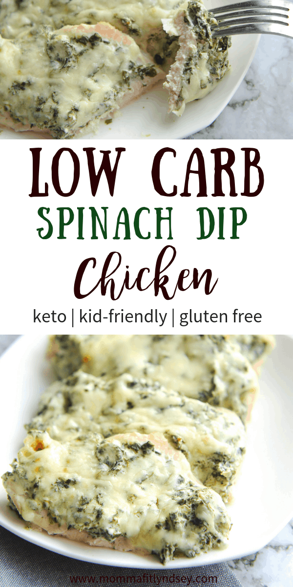 low carb dinner recipes like spinach dip chicken are family friendly and keto approved