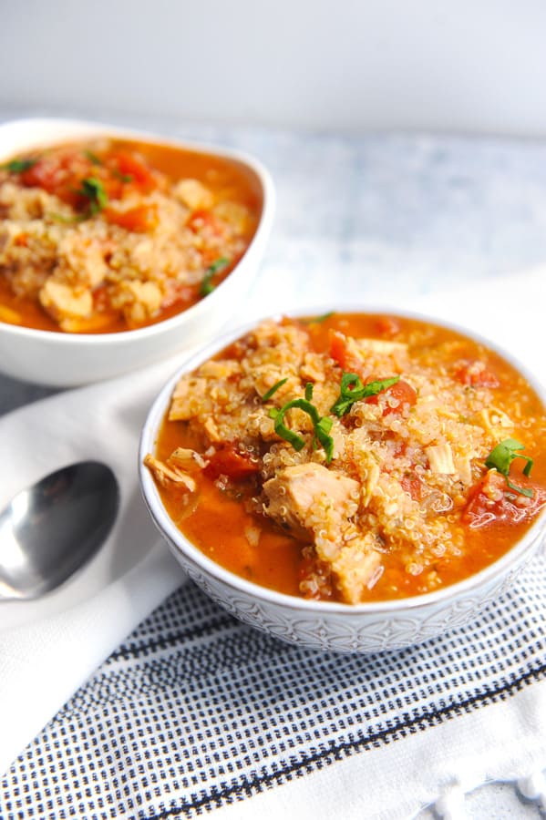 chicken quinoa italian soup is a gluten free healthy instant pot soup recipe for dinner