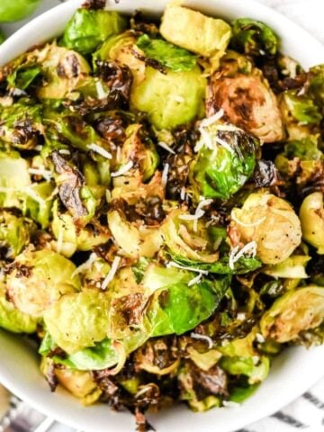 bowl of crispy brussel sprouts