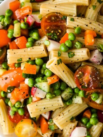 featured image for this gluten free italian pasta salad