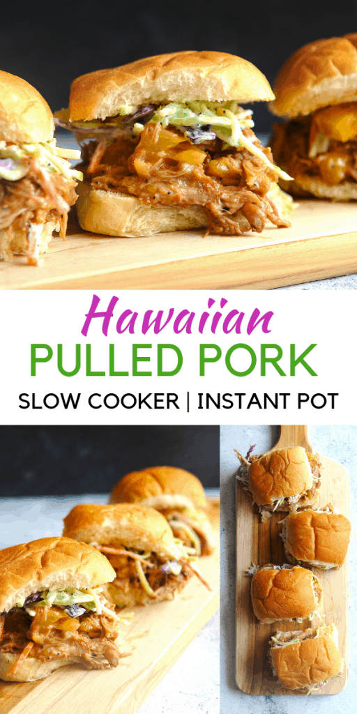 Looking for pulled pork crock pot recipes for the slow cooker or instapot? Healthy lifestyle blogger Momma Fit Lyndsey shares her favorite healthy pulled pork recipe hawaiian pulled pork