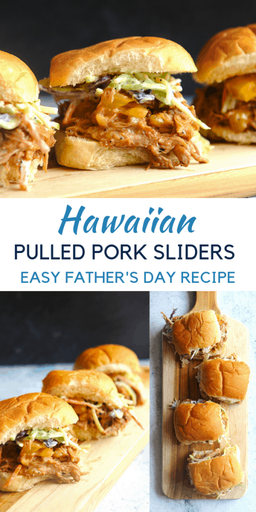 Looking for pulled pork crock pot recipes for the slow cooker or instapot for father's day food? Healthy lifestyle blogger Momma Fit Lyndsey shares her favorite father's day food - hawaiian pulled pork sliders