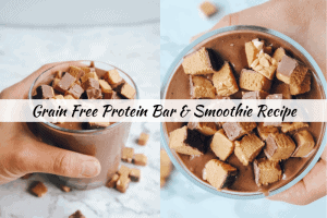grain free protein bar snacks for a delicious chocolate and peanut butter healthy snack