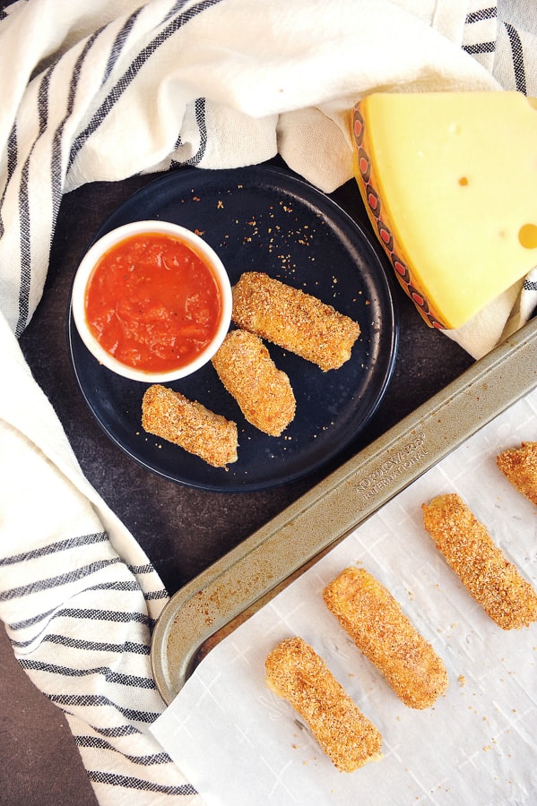 Keto cheese sticks are a low carb appetizer that is easy to make in the air fryer. Keto appetizer idea for the holidays that everyone will eat.