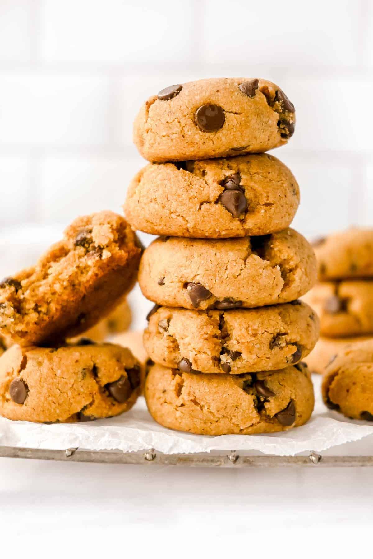 stack of chocolate chip cookies without brown sugar