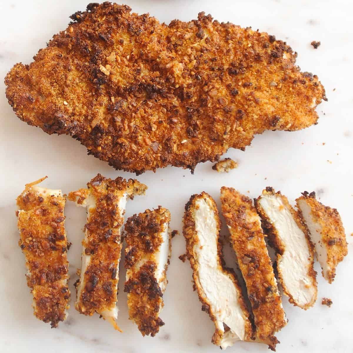 BEST Crispy Breaded Healthy Air Fryer Chicken