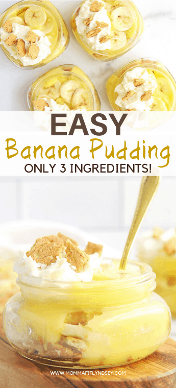 how to make banana pudding in a jar. 3 ingredients for this homemade easy banana pudding recipe