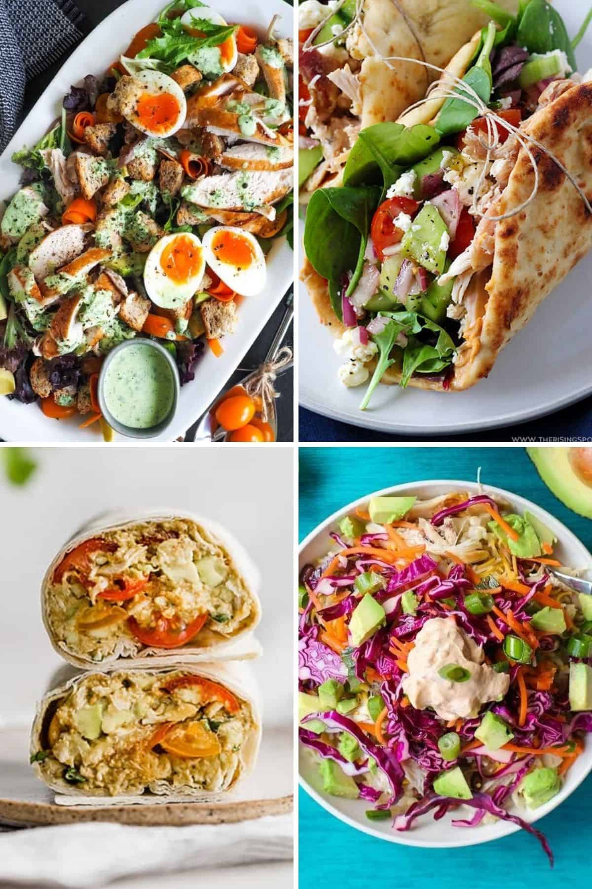 roundup of healthy rotisserie chicken recipes