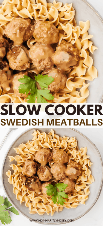 healthy slow cooker swedish meatballs made in the crockpot are easy to do homemade! This recipe by Momma Fit Lyndsey is the best homemade swedish meatballs, even better than Ikea. Delicious to serve with noodles or zoodles for a keto swedish meatball dinner.