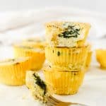Spinach Feta Egg Muffins are delicious breakfast egg muffin cups that are easy to prep for a week of healthy breakfasts!  Simple ingredients like eggs, spinach and cheese make these egg muffins keto, ww and clean eating approved!