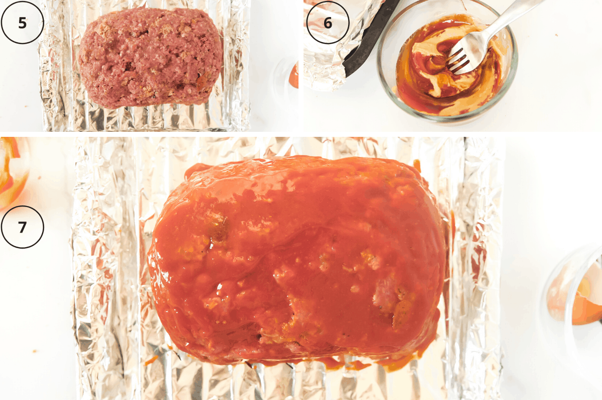 steps for making homemade meatloaf with ketchup glaze