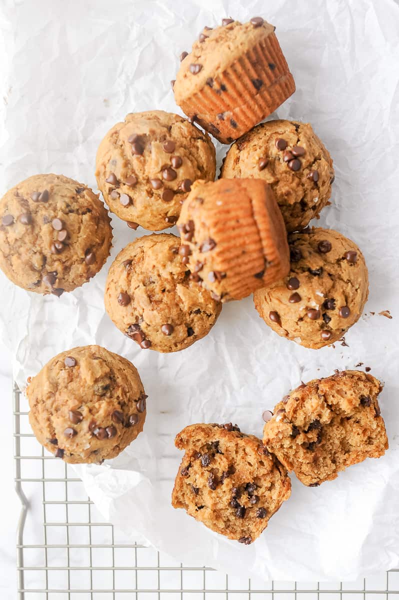 bakery style chocolate chip muffins