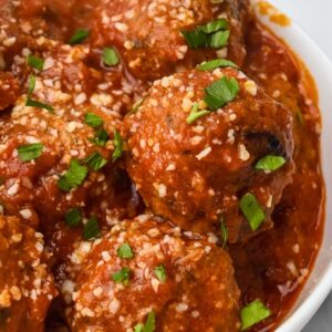 featured image for this recipe of instant pot turkey meatballs.
