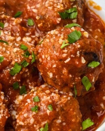 featured image for this recipe of instant pot turkey meatballs.