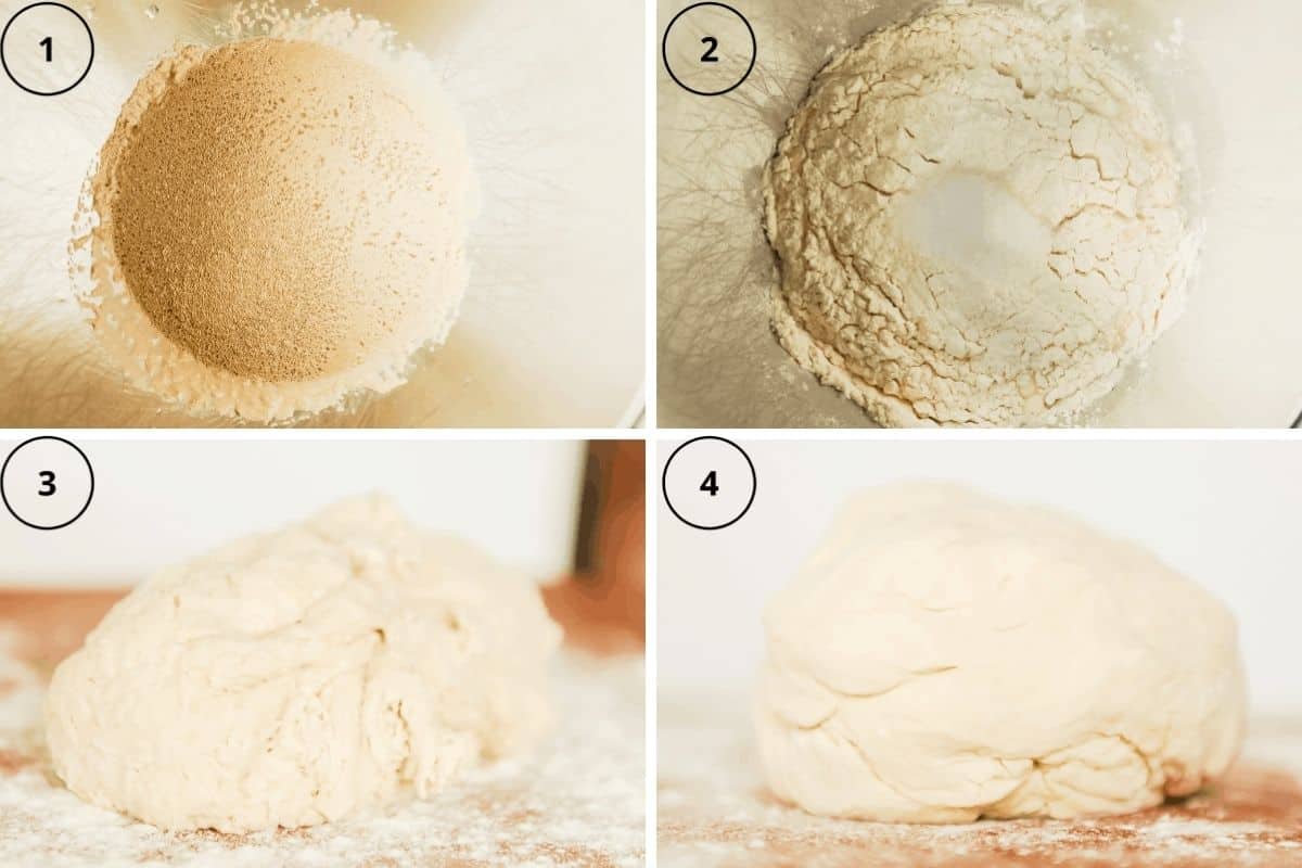 first four steps for making this recipe