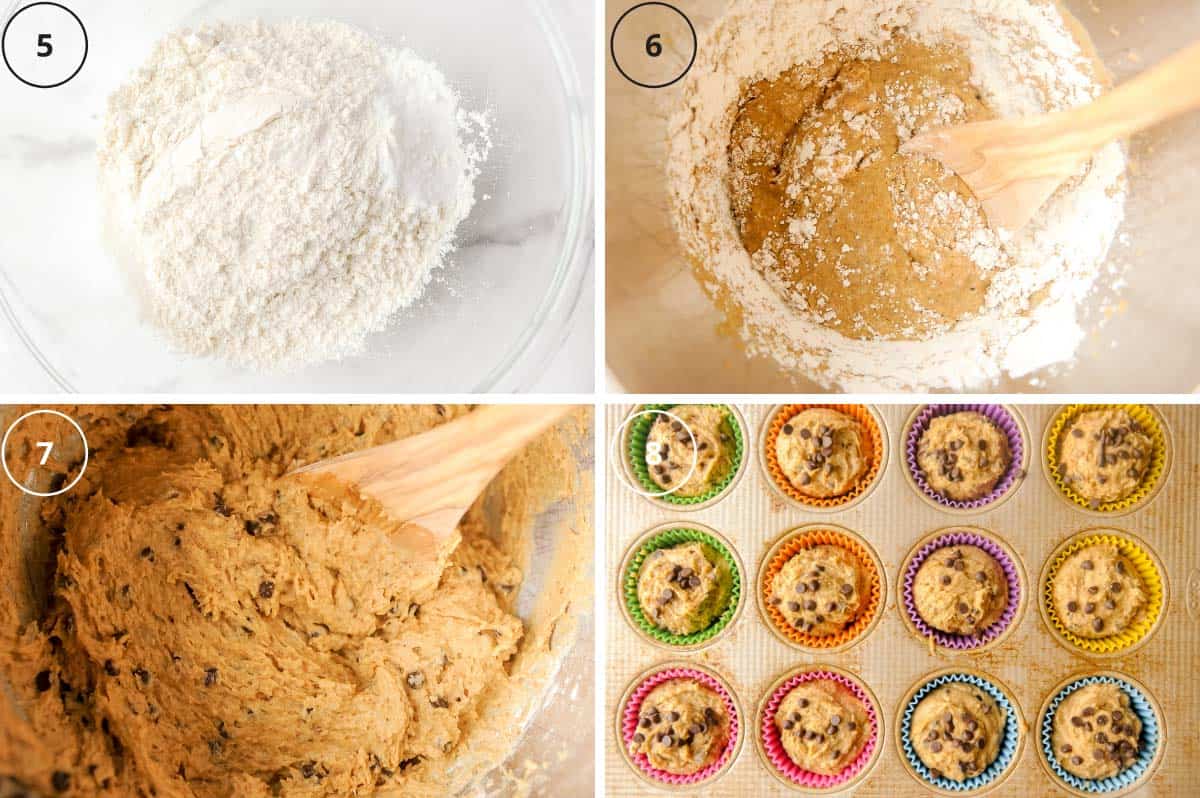 steps for making healthy muffins