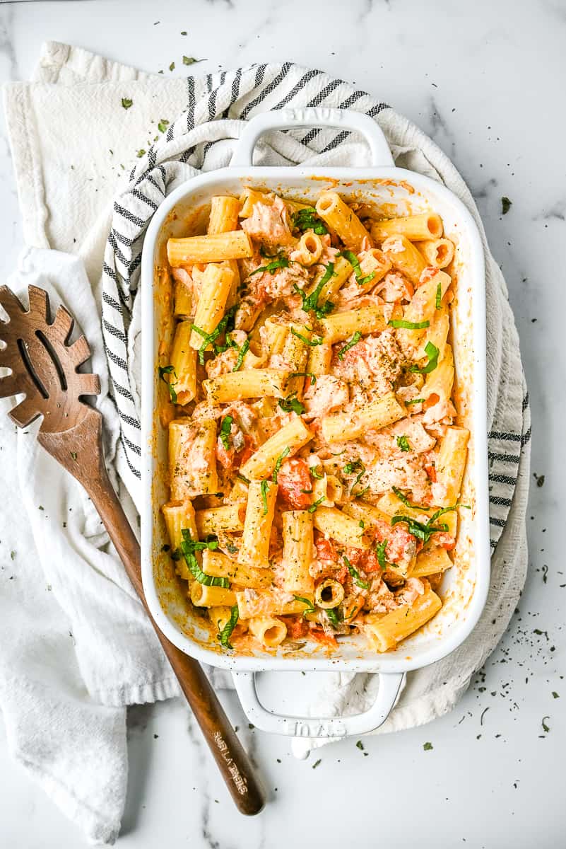 baked feta pasta with cherry tomatoes