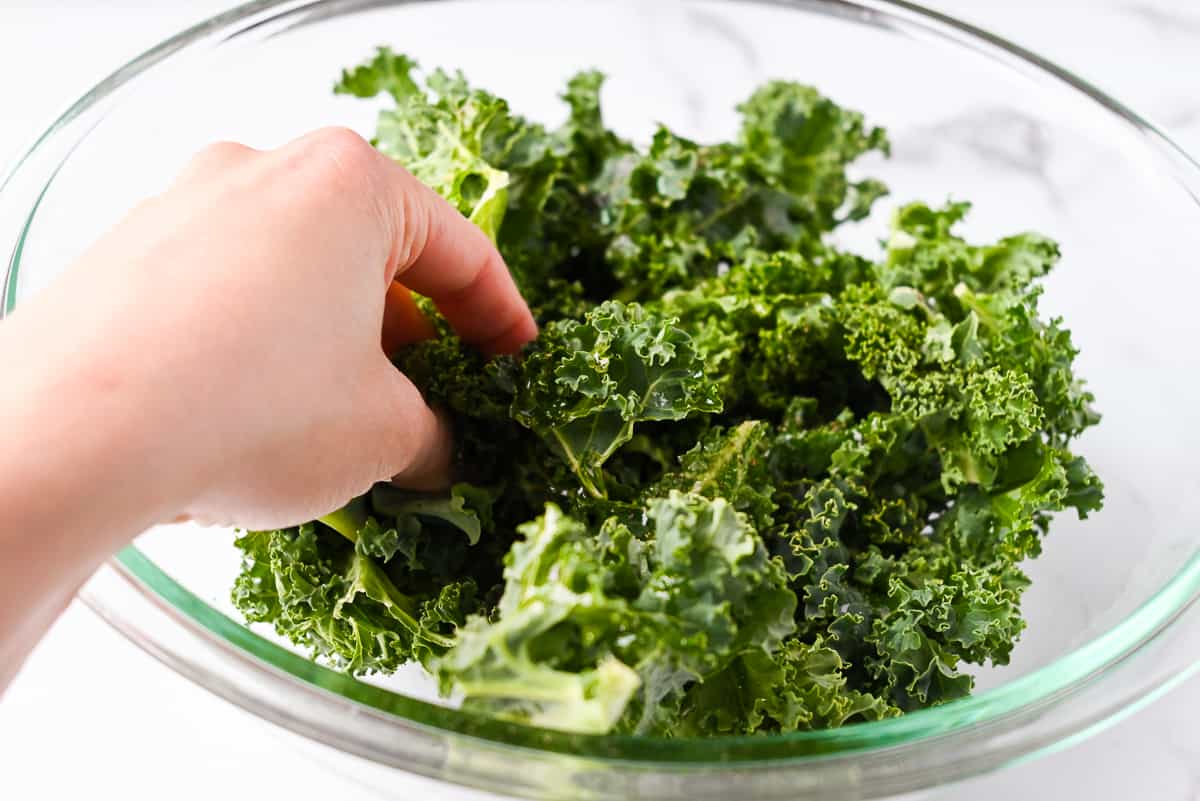 how to massage kale