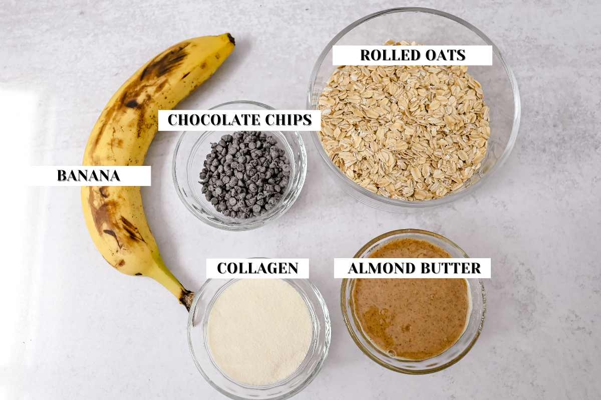 labeled ingredients for this recipe on a white background.