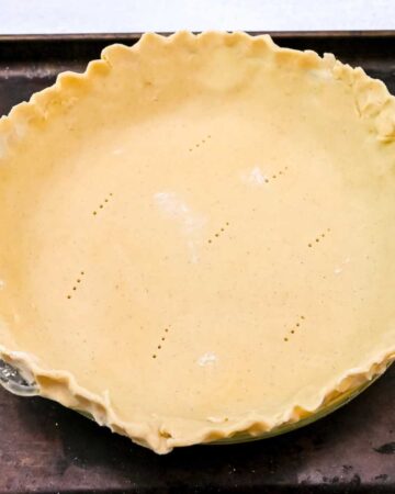 close up featured image of gluten-free pie crust.