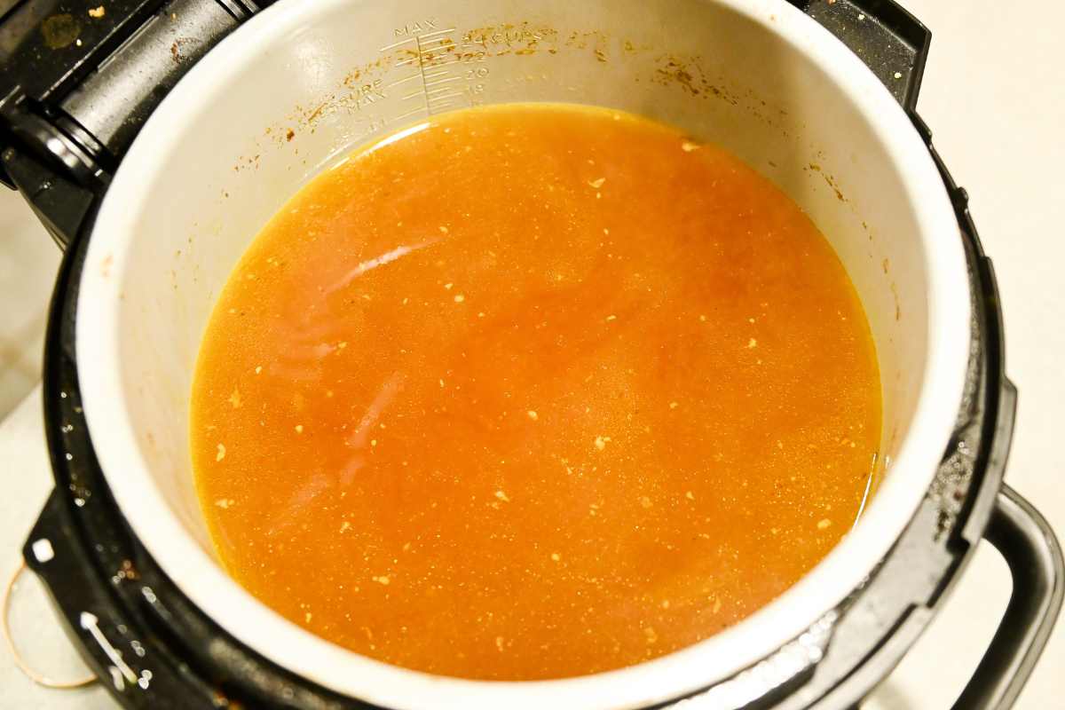 cooked bone broth in an instant pot.